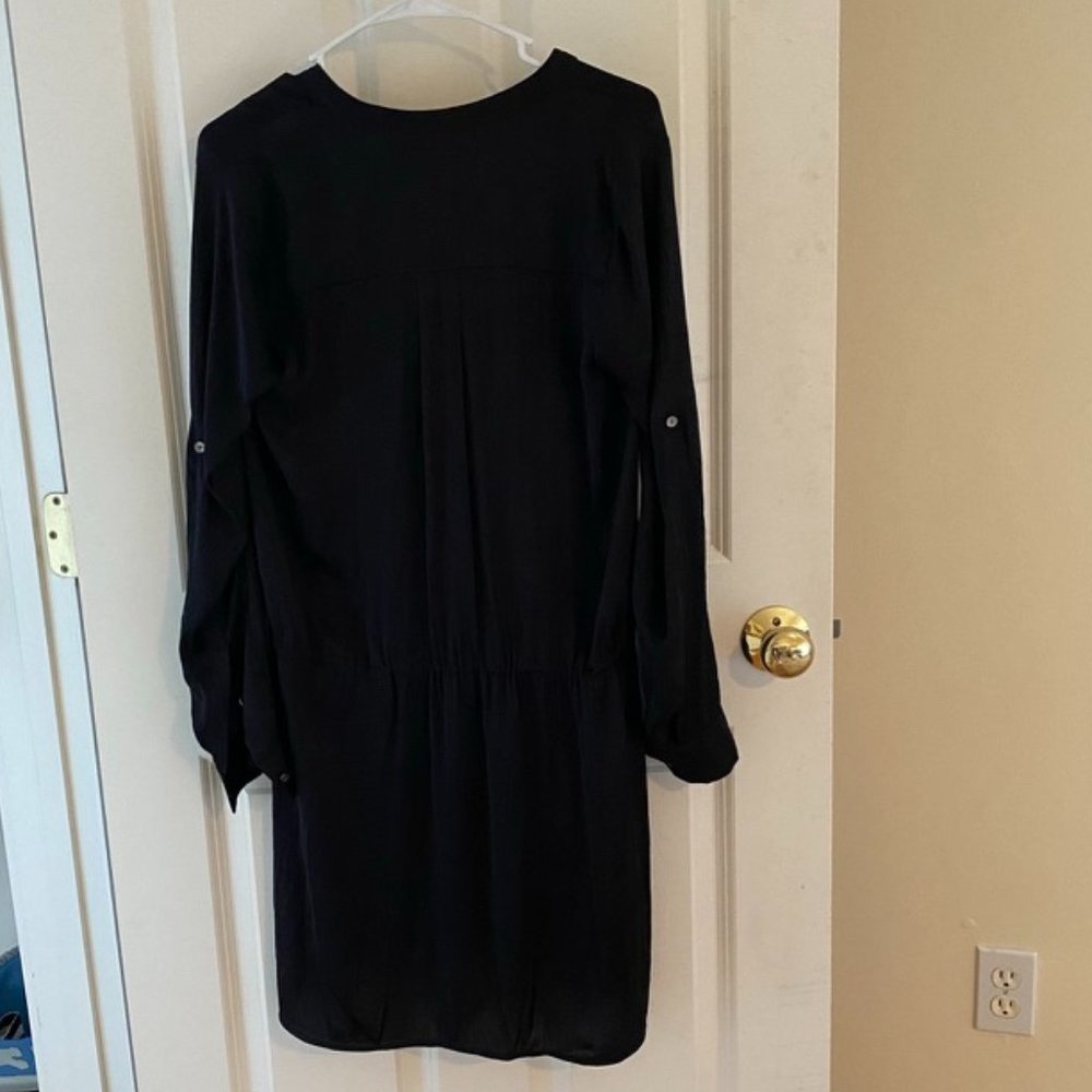 Vince Silk Shirtdress Black S - Picture 3 of 4